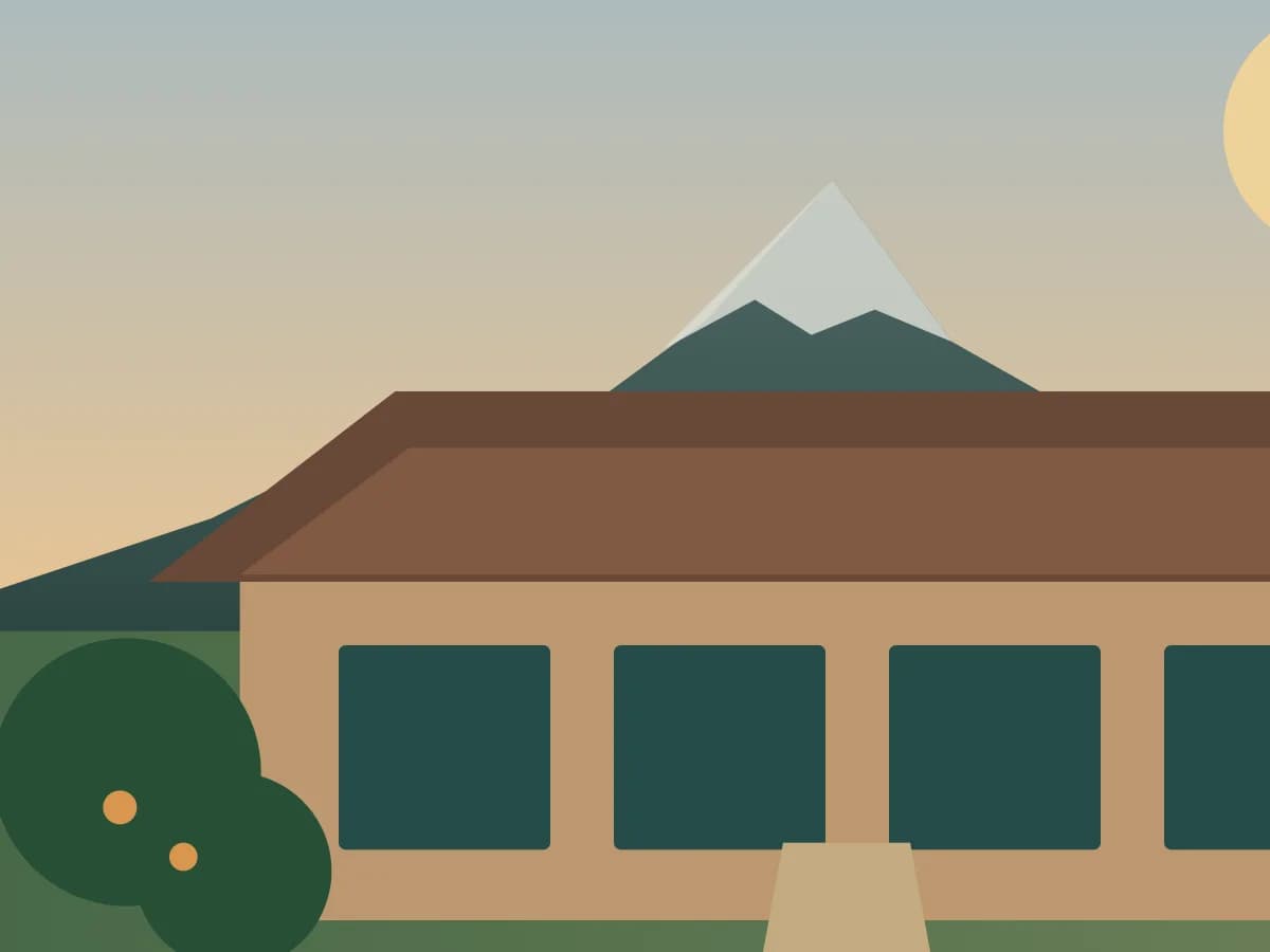 Fictional Arusha Horizon Lodge set in landscaped gardens